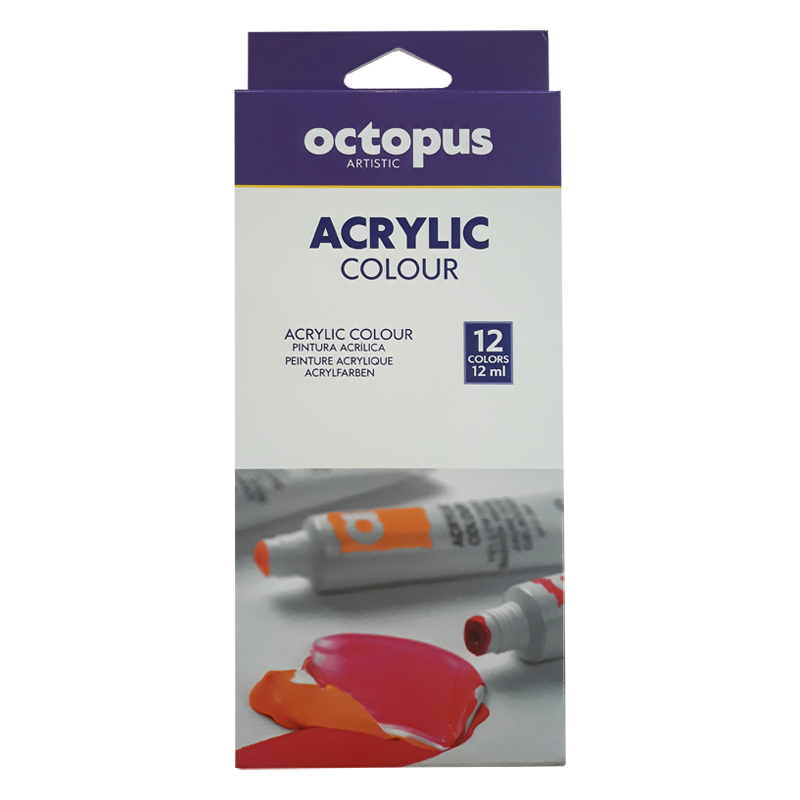 Akrylové farby OCTOPUS 12x12ml