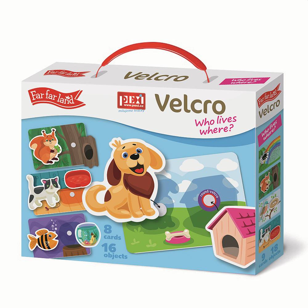 PEXI Velcro skladačky -Kde kto býva? (Who where lives?)