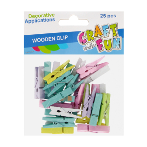 Hobby CraftFun štipce farebné 555404