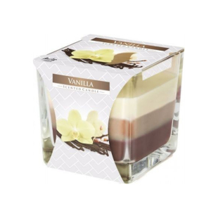 Sviečka aroma trojfarebná vanilka 170g 80-67