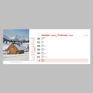 Stolový kalendár Vysoké Tatry PG 2026