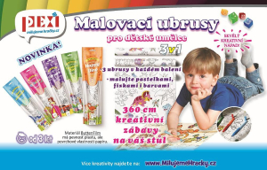 PEXI Malovacie obrúsky 3 ks - Morské zvieratká (Sea Animals)