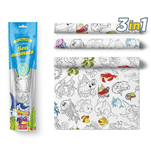 PEXI Malovacie obrúsky 3 ks - Morské zvieratká (Sea Animals)
