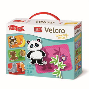 PEXI Velcro skladačky - Kto čo je? (Who eats it?)