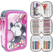 Školský peračník trojposchodový s náplňou Minnie