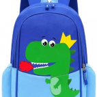 Batoh, aktovka pre predškoláka Dino King - modrý
