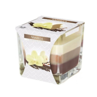 Sviečka aroma trojfarebná vanilka 170g 80-67
