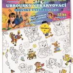 Vyfarbovacie obrúsky- ZOO (12 ks)