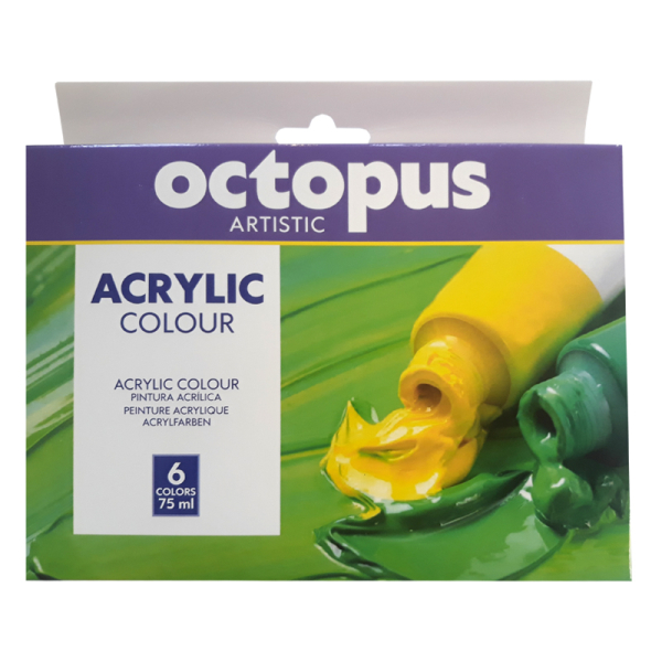 Akrylové farby OCTOPUS 6x75ml