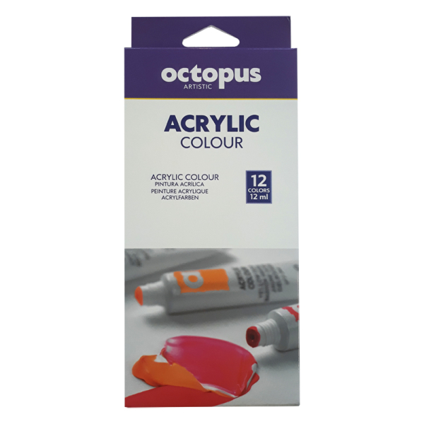 Akrylové farby OCTOPUS 12x12ml
