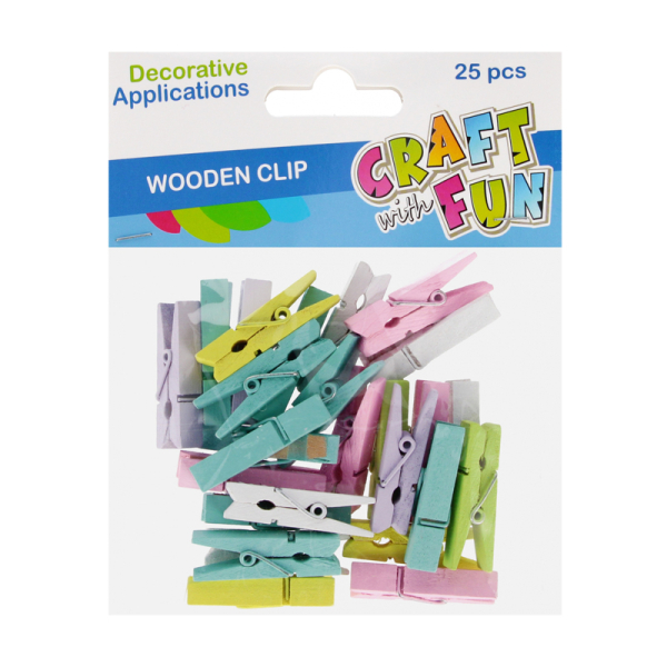 Hobby CraftFun štipce farebné 555404