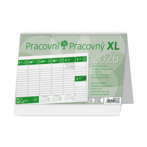 Stolový kalendár Pracovný XL 26