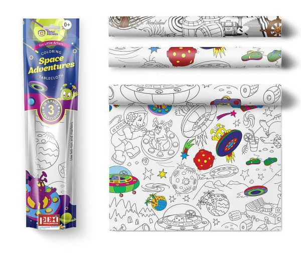 PEXI Maľovací obrus 3 ks - Vesmír (Space Adventure)