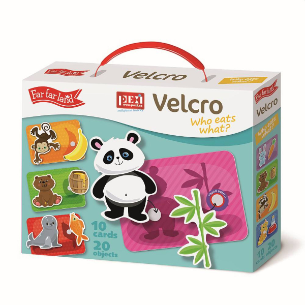 PEXI Velcro skladačky - Kto čo je? (Who eats it?)